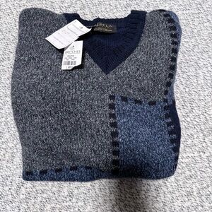 Biella Black Knit Wool Sweater | Large | Made in Italy | NWT